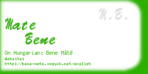 mate bene business card